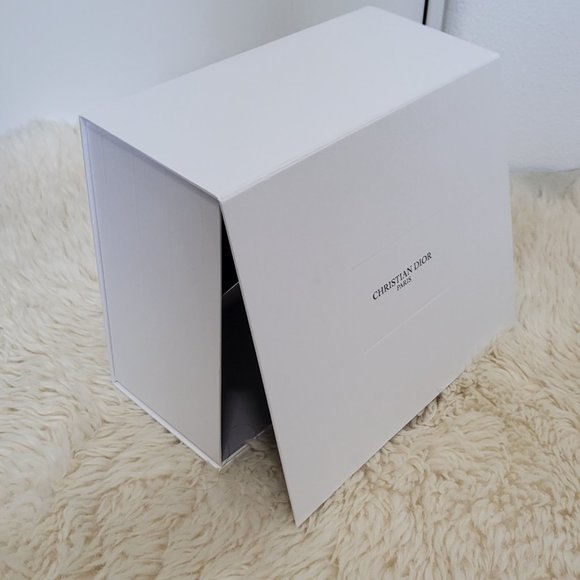 CHRISTIAN DIOR CD Empty white gift Box scarf small bag makeup storage home decor - Picture 2 of 6